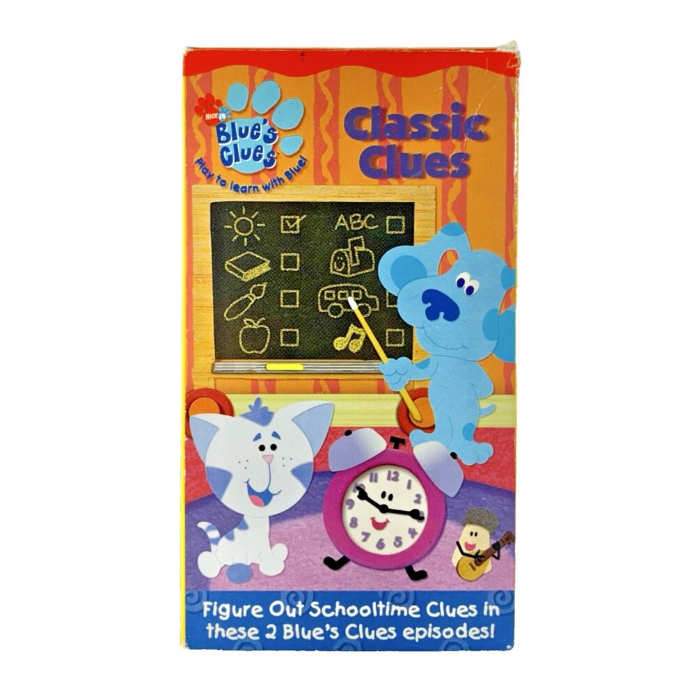 Nickelodeon Blue’s Clues Classic Clues VHS Cassette Tape Vintage 2004 Tested